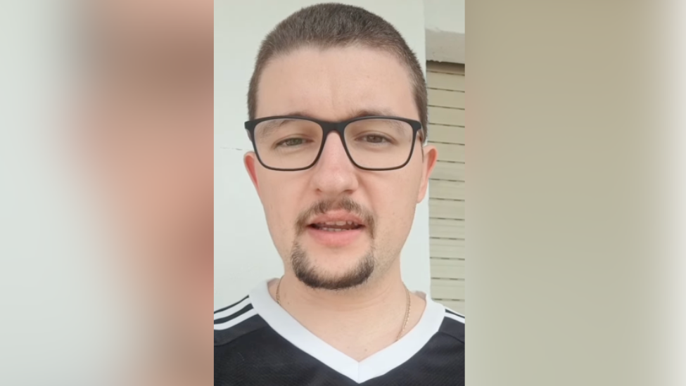 A selfie of Frank Ilett with closely cropped hair, glasses and a goatee beard. 