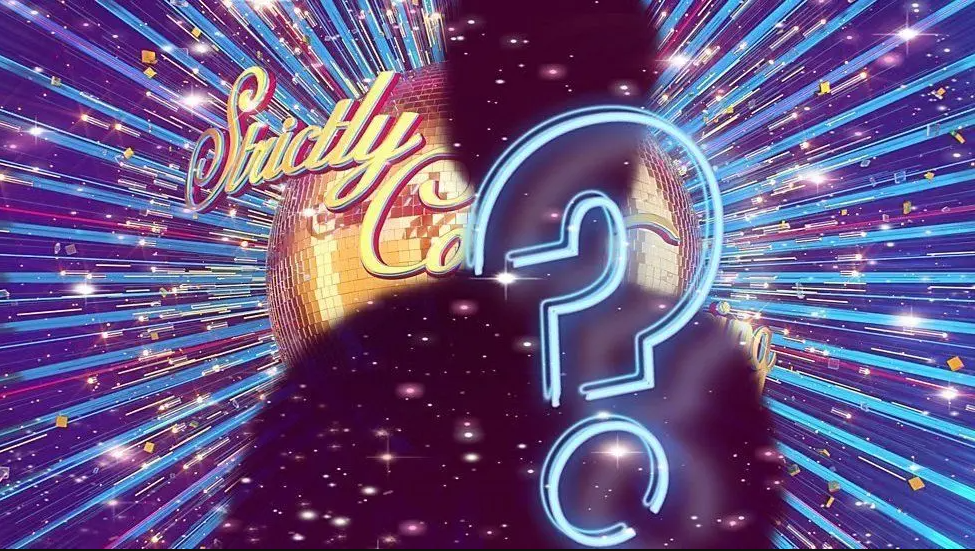 Strictly branding covered by the shadow of a person and a question mark. 