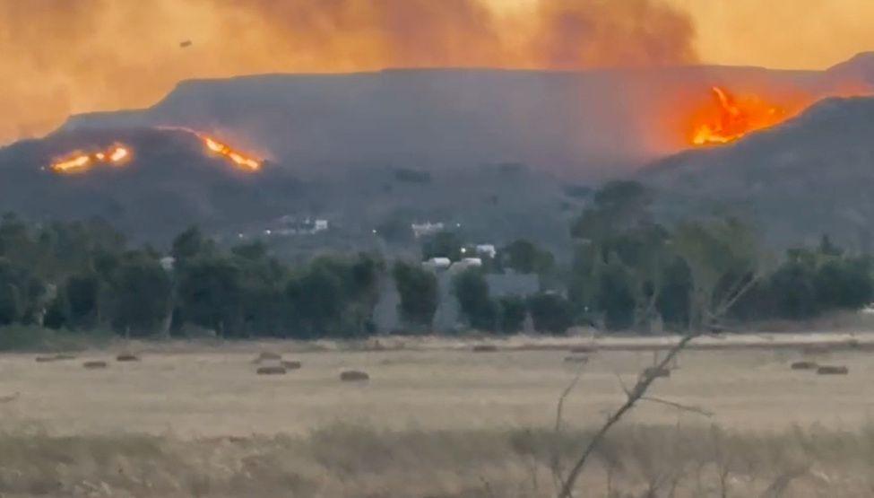 wildfire on Kos