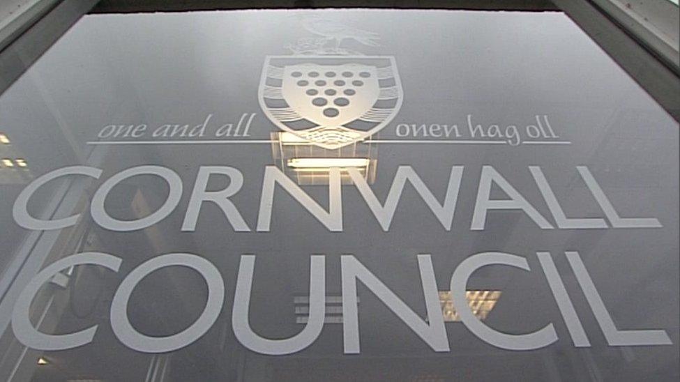 Cornwall Council sign