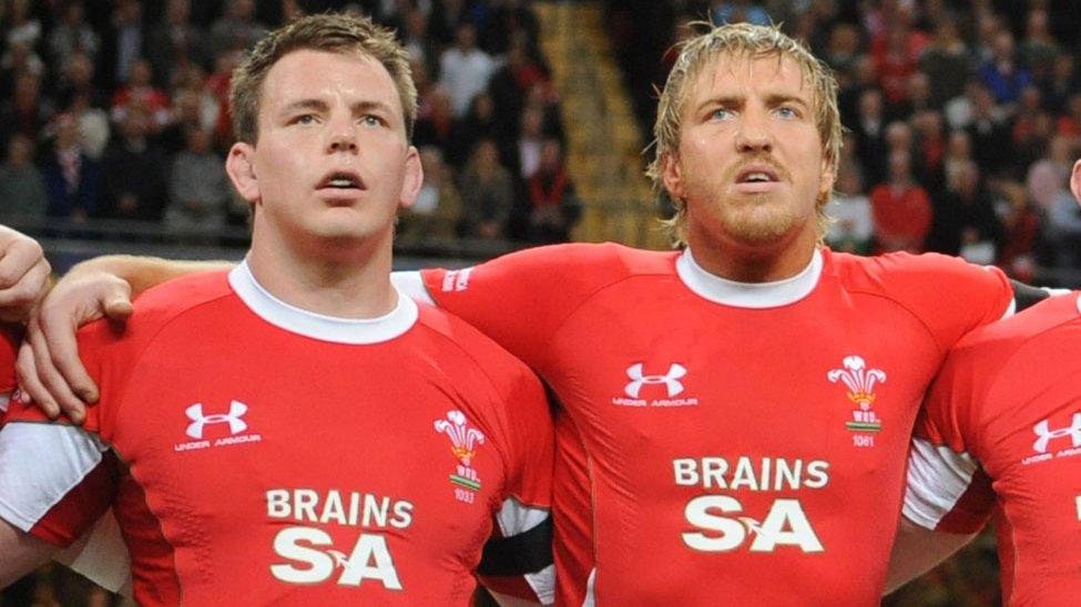 Matthew Rees and Andy Powell line up for Wales