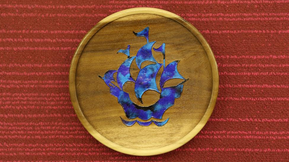 Looking down on the platter.