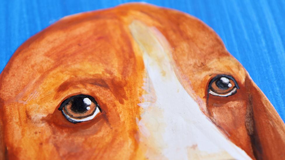 A close-up of Henry's eyes, which look very detailed.