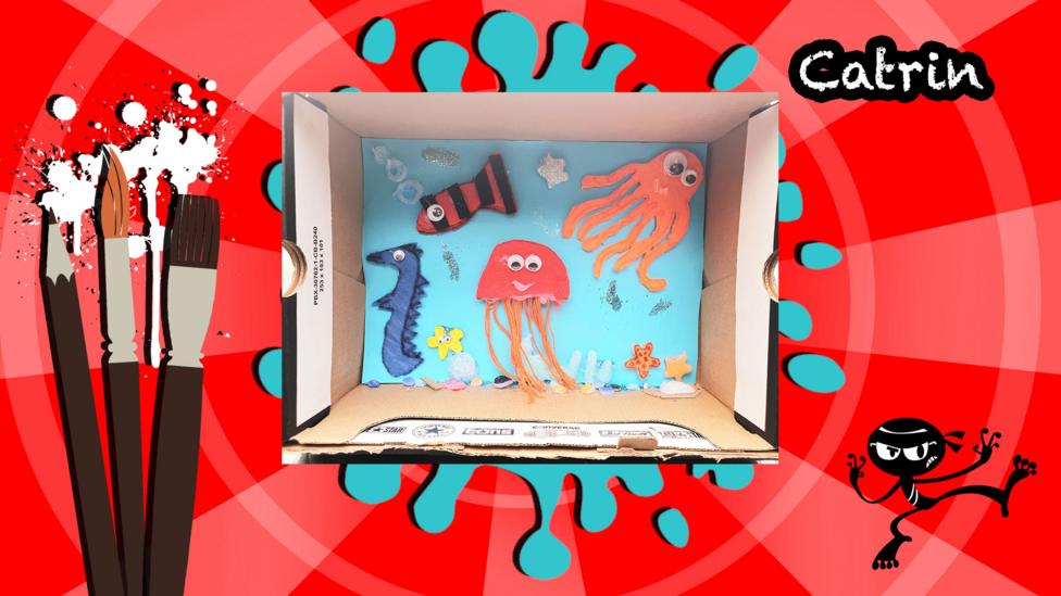 A picture of a 3D sea life scene made for Art Ninja.