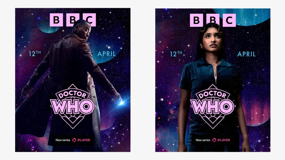 Art for Doctor Who series 2 featuring Ncuti Gatwa as The Doctor and Varada Sethu as Belinda Chandra.