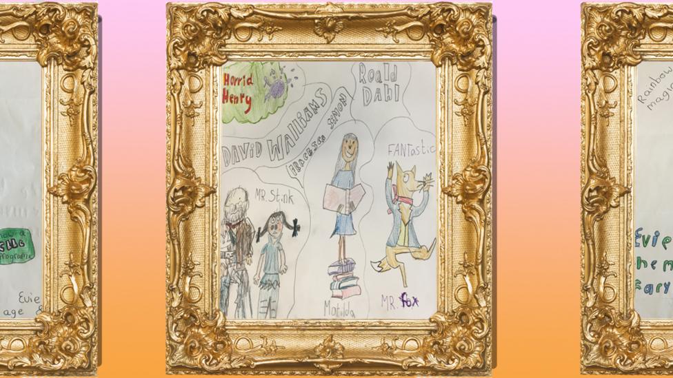 Childrens' illustrations of book characters