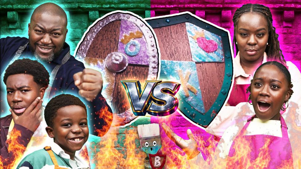 Kwapong family make epic shields in Go Get Arty.