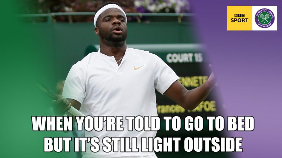 Wimbledon players with funny captions.