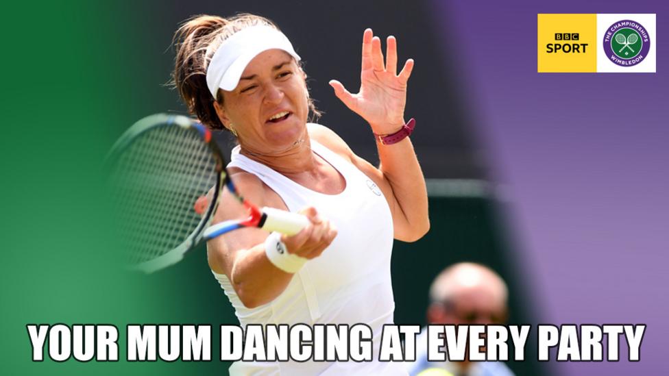Wimbledon players with funny captions.