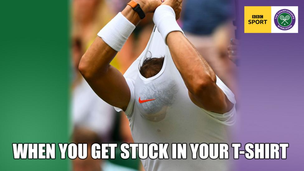 Wimbledon players with funny captions.