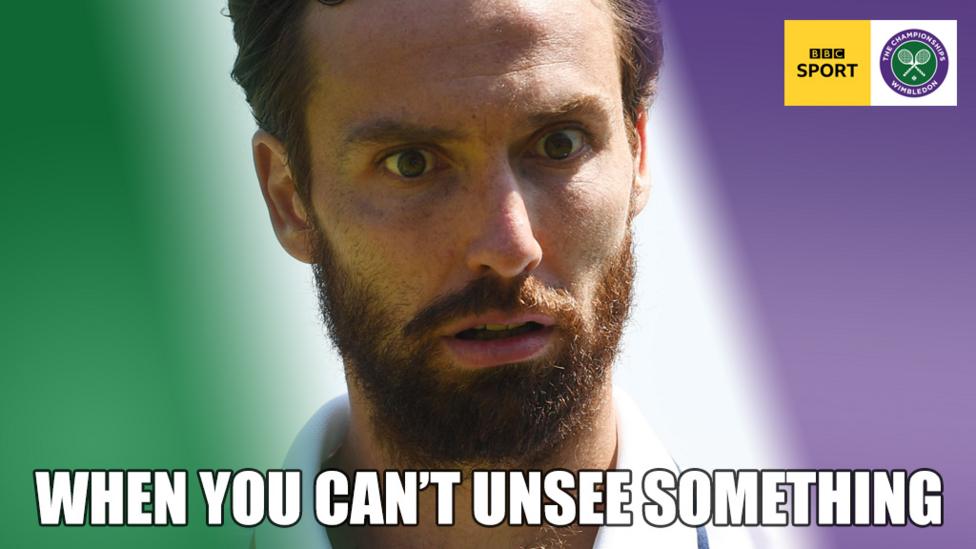 Wimbledon players with funny captions.