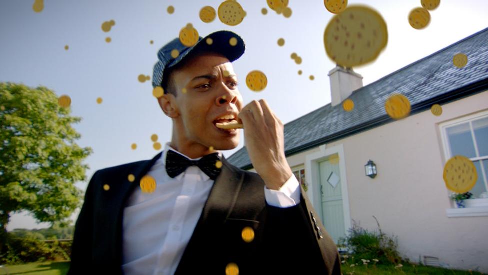 Cookies rain down around Matt