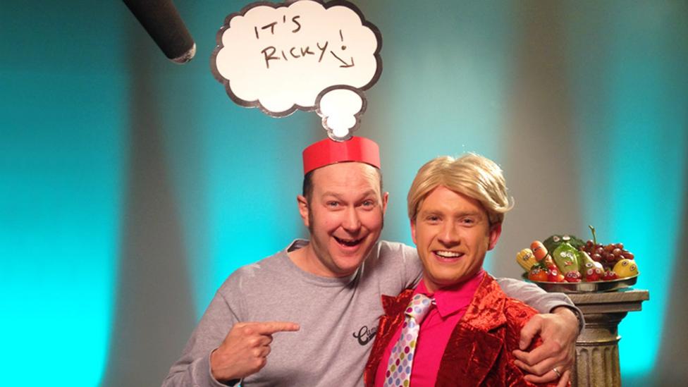 Ricky dressed as the Ad Man.