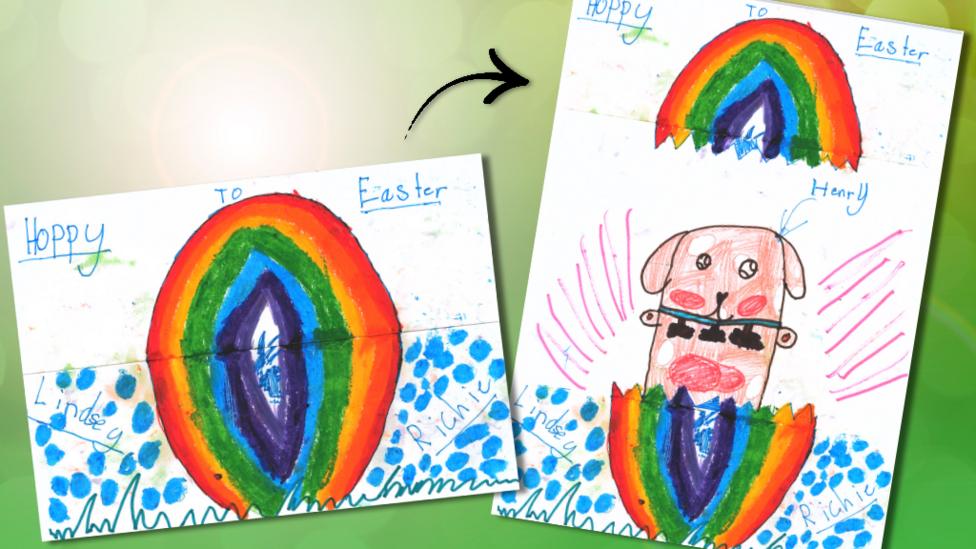 Home made easter cards.