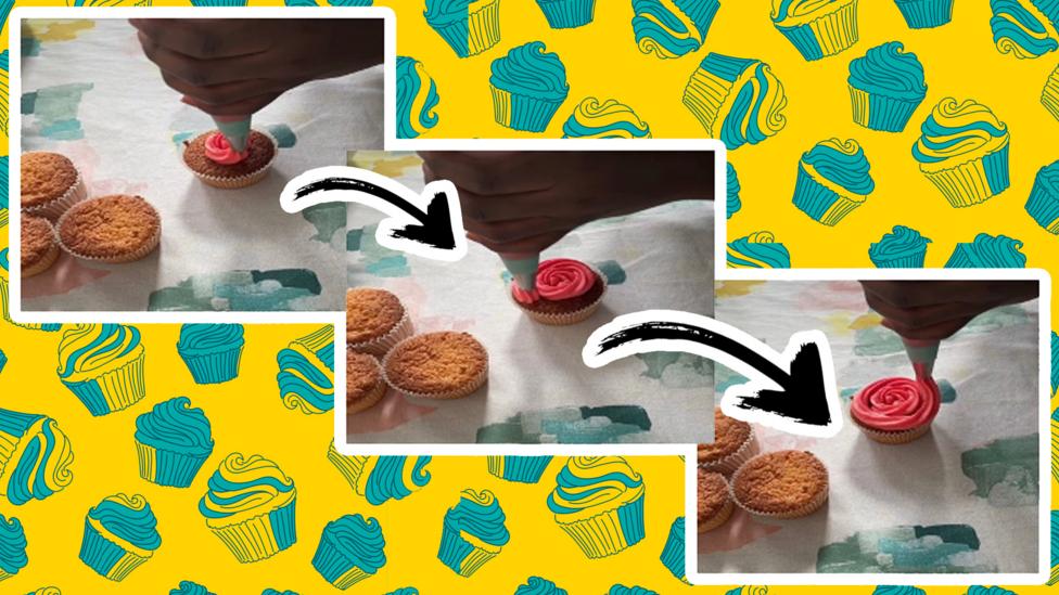 Blue Peter RND cupcakes decoration steps