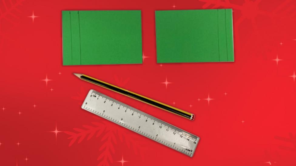 Green Christmas card with henry the dog on it.