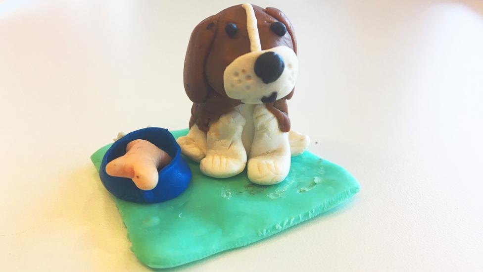 I tiny Henry model made from clay