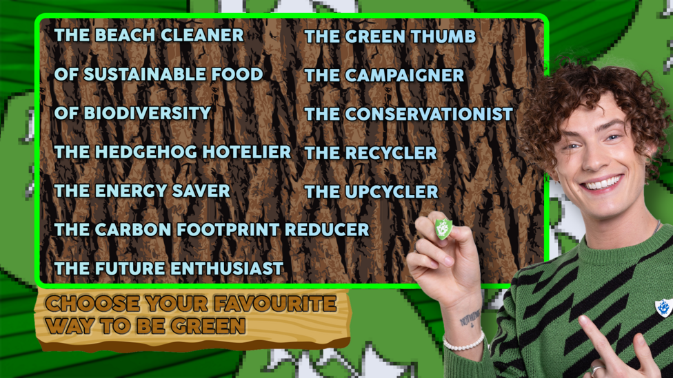 A third eco warrior name generator image, featuring lots of word combinations, please locate the transcript further down the page to find a text