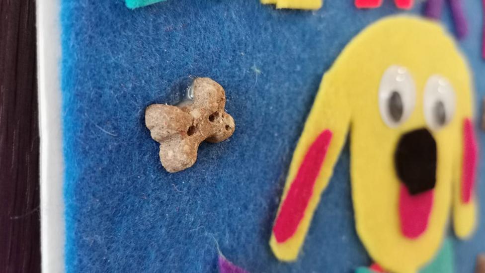 A home made felt picture of Henry.