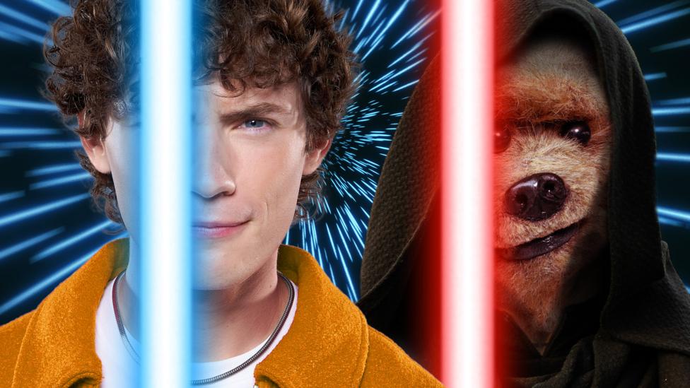 Joel and Hacker as characters from 'Star Wars'.
