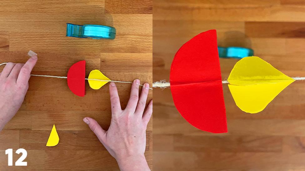 Step-by-step instructions on how to make paper Diya.