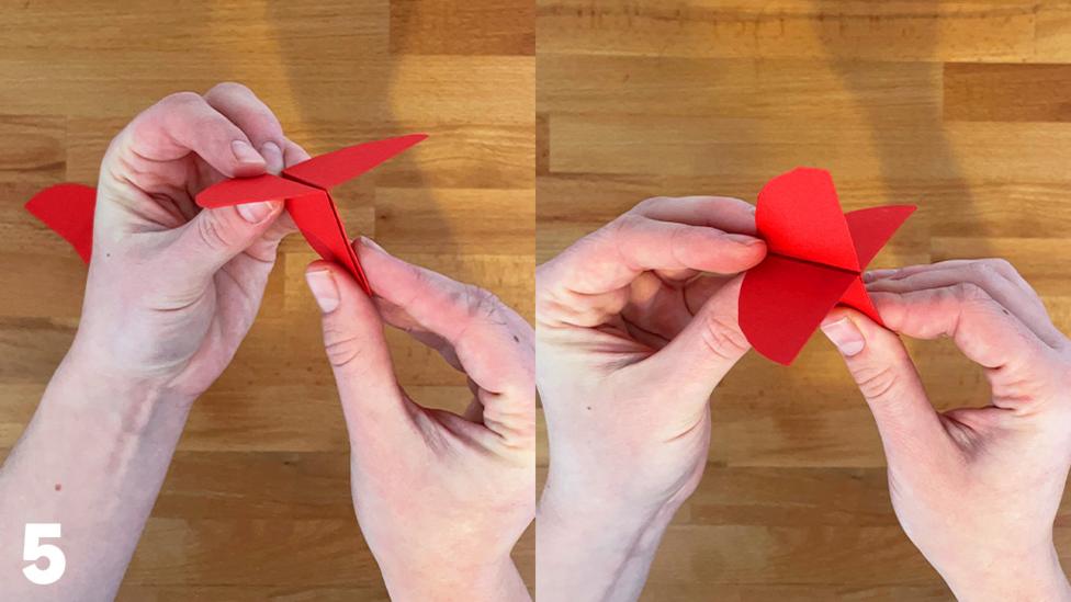 Step-by-step instructions on how to make paper Diya.