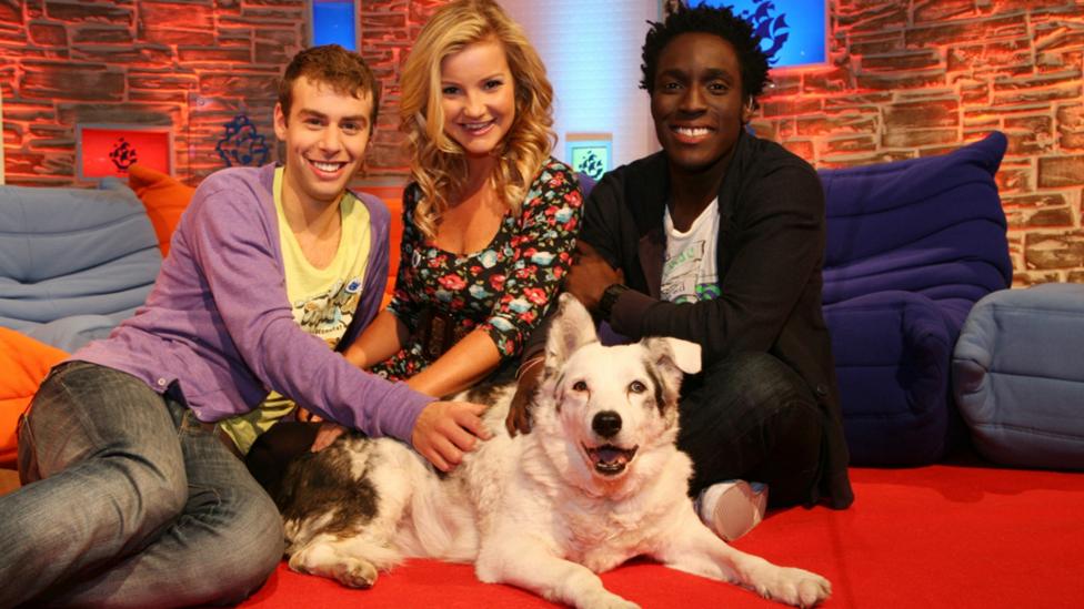 Joel, Helen and Andy with Mabel the Dog