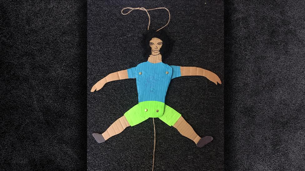 A home made puppet.