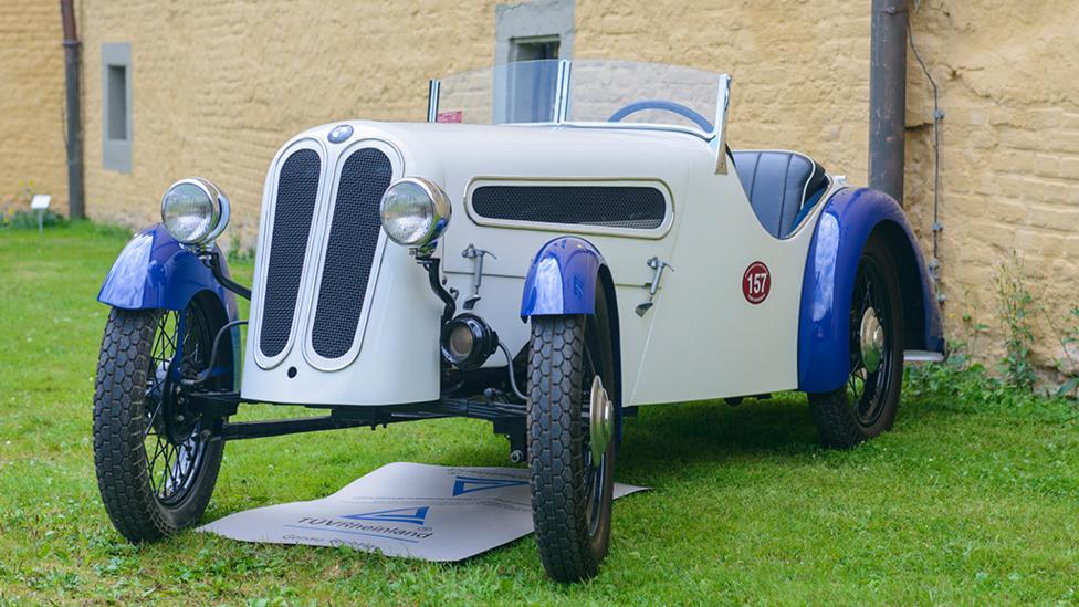 A parked old car