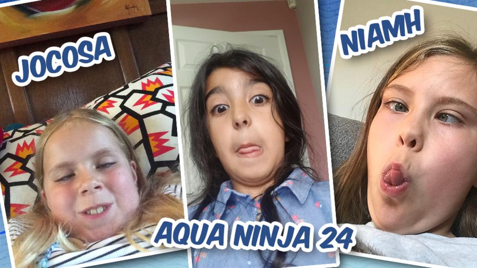 Three BP fans pulling silly faces.