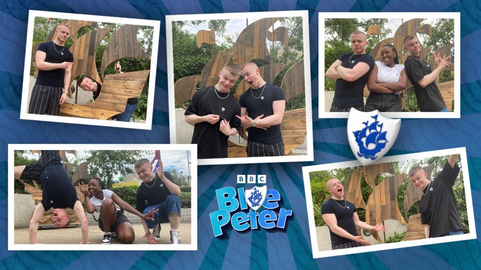 The Sharp Twins and Mwaksy do the Blue Peter dance