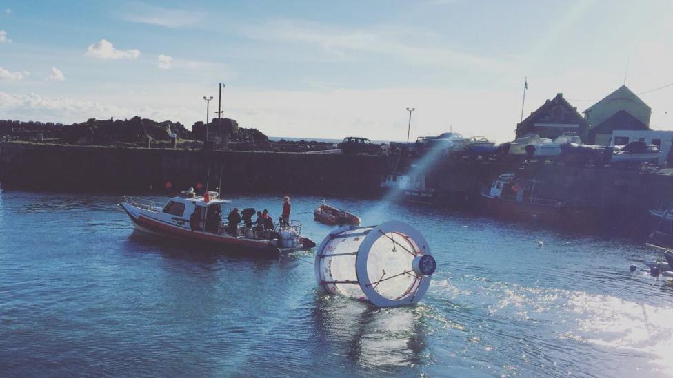 Lindsey's Wave Runner ball on the sea