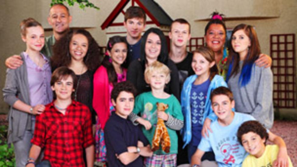 Dani with the Tracy Beaker cast.