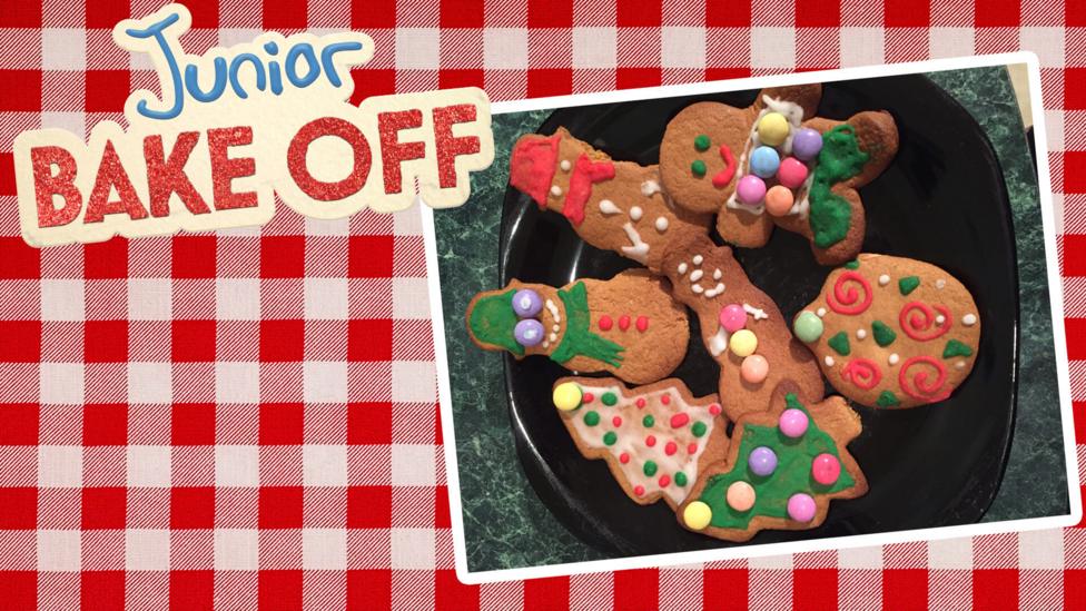 Gingerbread cookies with Christmas themed decoration.