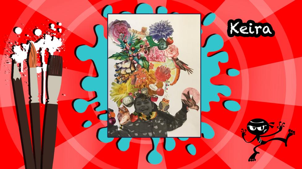 A colourful collage.