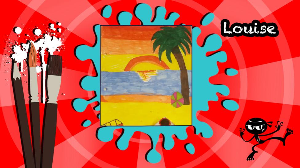 A colourful beach picture.