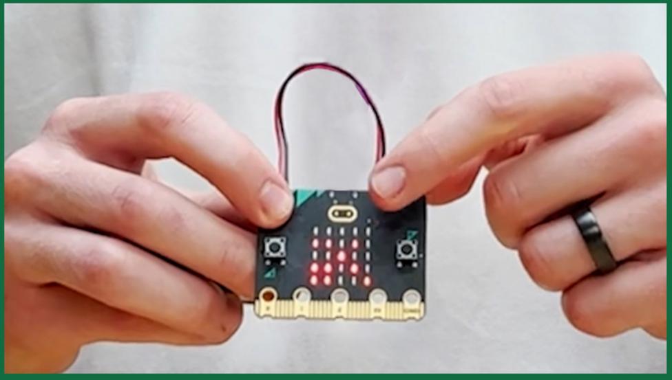 Dan shows the microbit