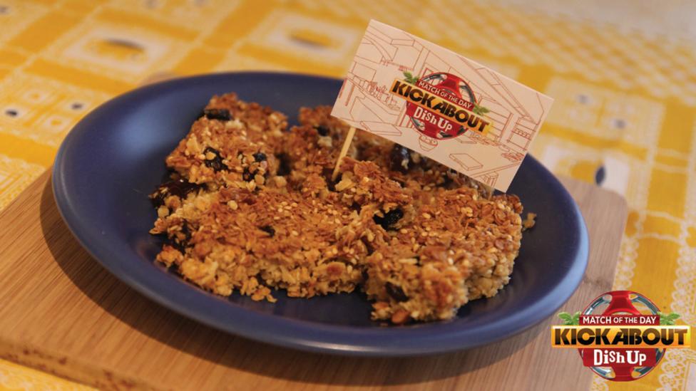 Cereal bars on a plate