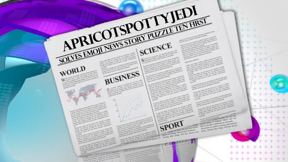 A newspaper with the puzzle winner.