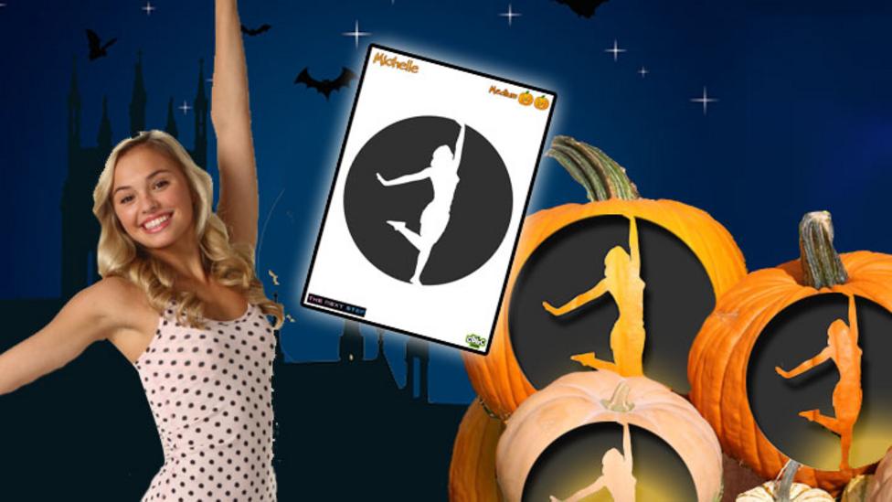 Brand images with the pumpkin template and carved pumpkins