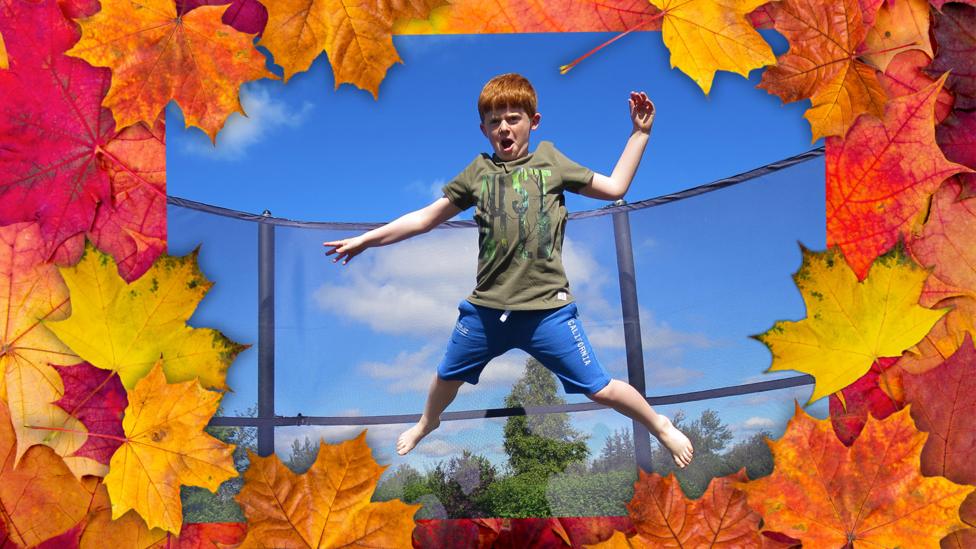Viewers' photos of them jumping into the air.