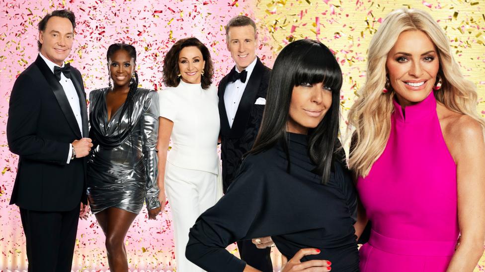 The judges and hosts of Strictly Come Dancing 2025.