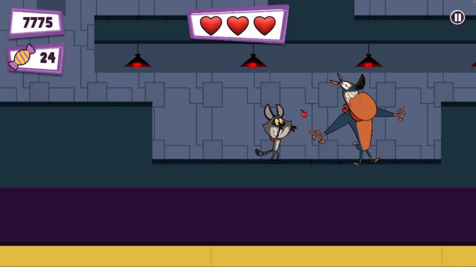 Taffy is meeting a dog in this platforming game