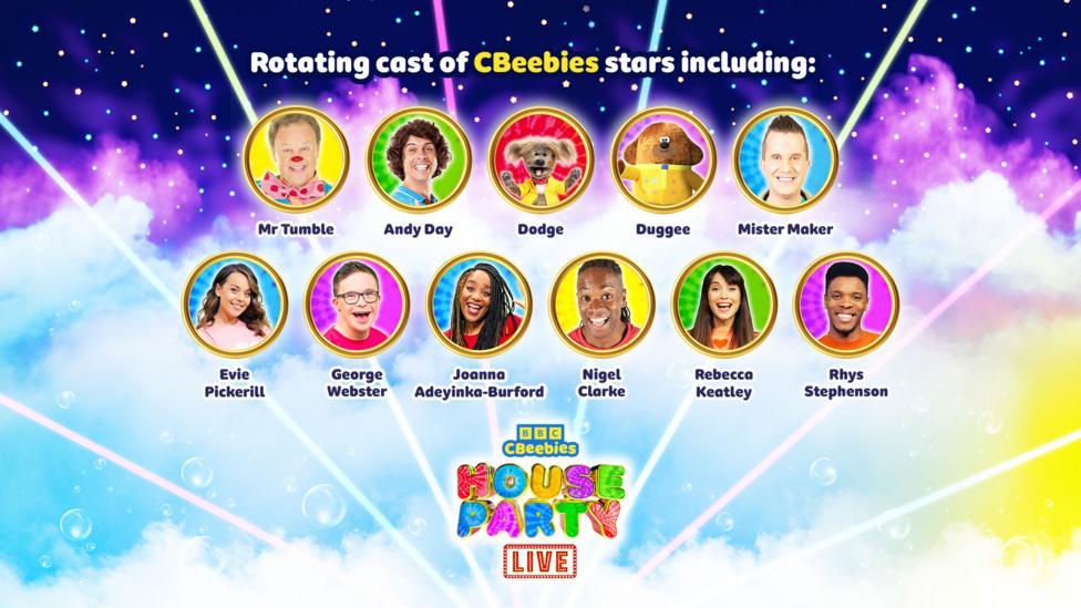 The full cast of CBeebies House Party LIVE as of June 2026