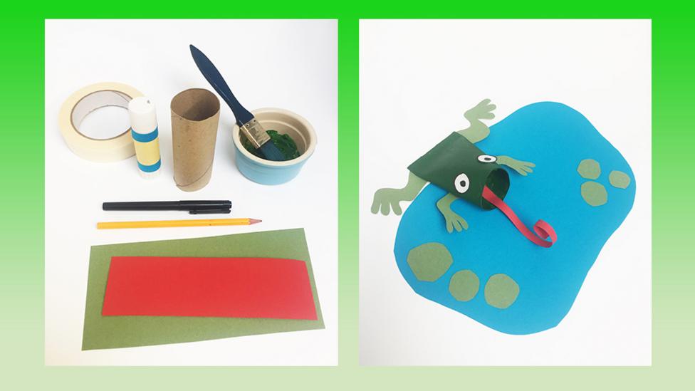 Make a cardboard frog with CBeebies House