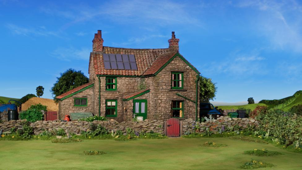 The farmhouse at Mossy Bottom Farm in the Shaun the Sheep TV series