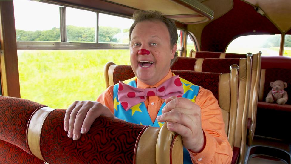 Something Special's Mr Tumble on a bus