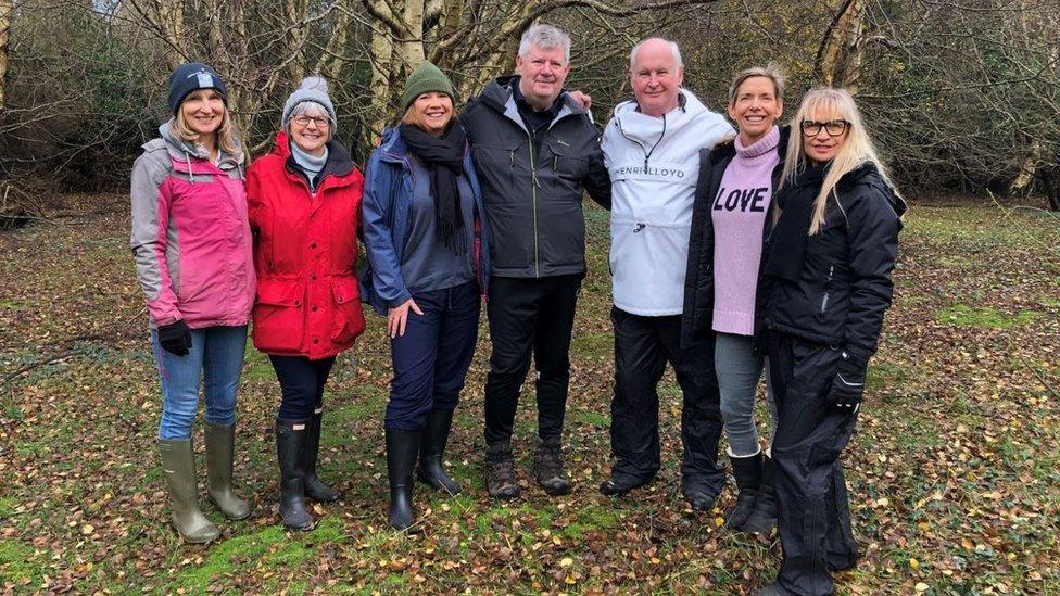 MWT staff and family of Anne Kaye Goshen Nature Reserve