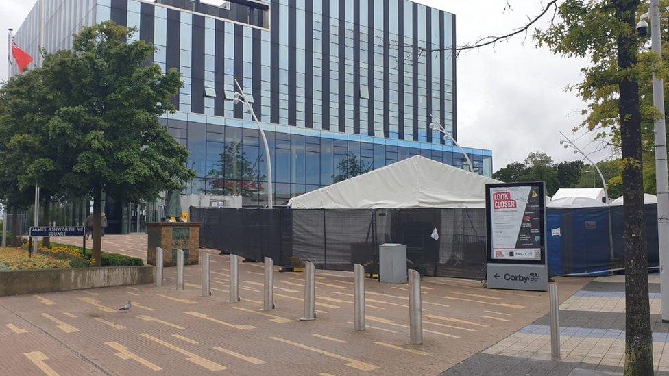 Corby Cube and testing station