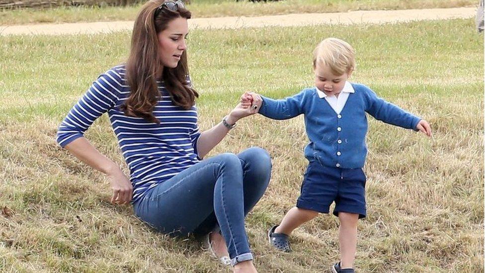 Duchess of Cambridge with Prince George